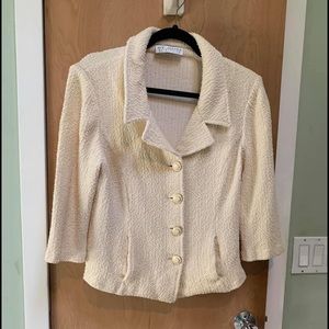 St. John Size 2 Cream Blazer